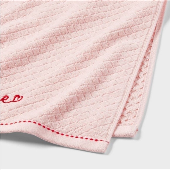 2pk Valentines Embroidered Hand Towels - Threshold - Picture 3 of 4